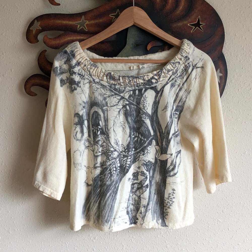 Moth Stencil Crop Top